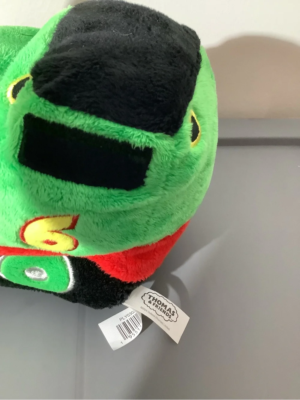 Thomas and Friends Green Number 6 Plush Train Toy - Soft Kids Stuffed Engine